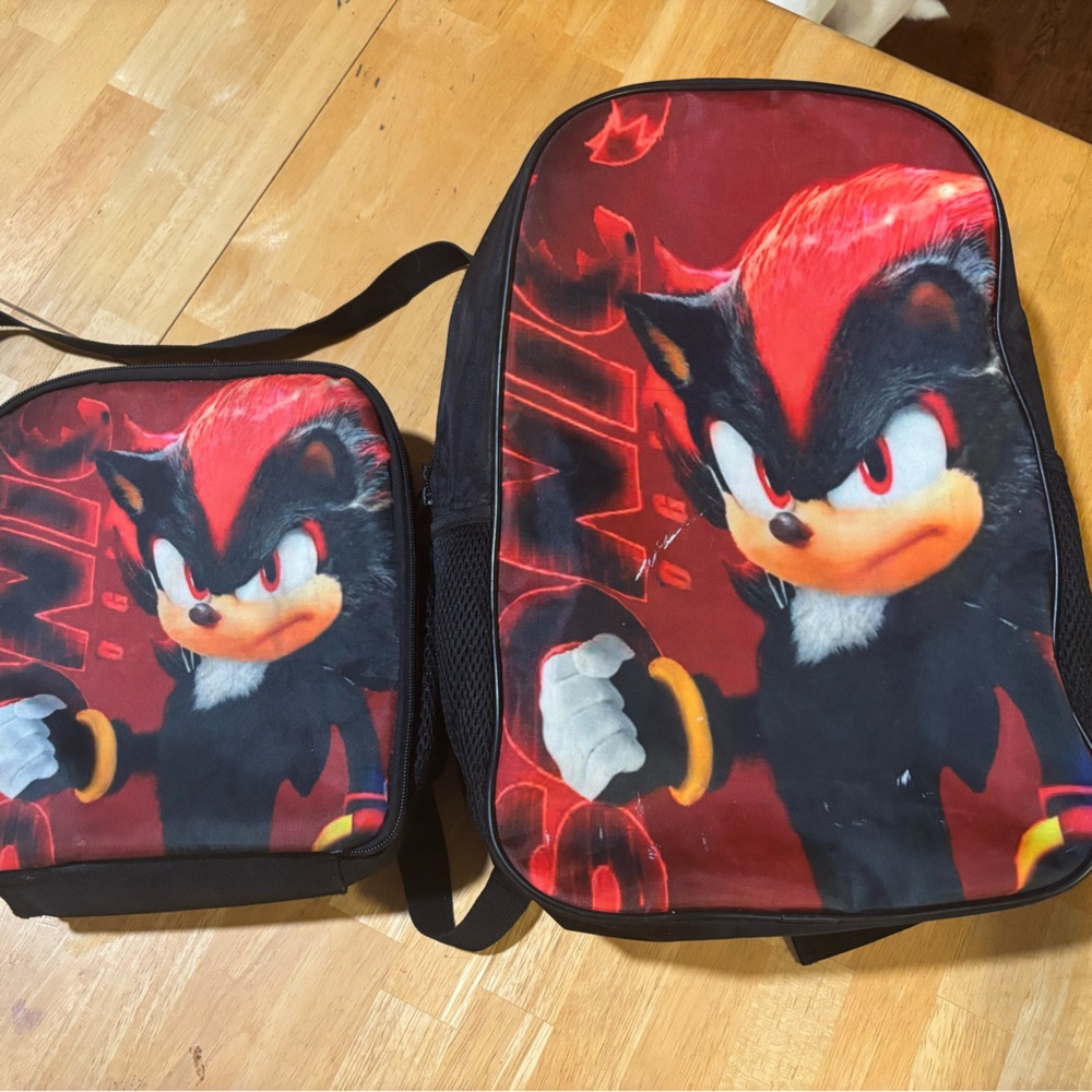 Shadow Hedgehog Backpack/Lunch bag Set